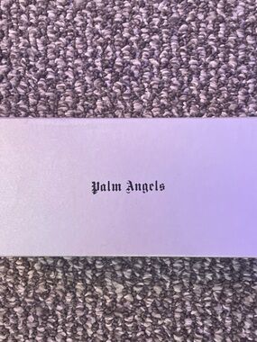 PALM ANGELS GLASSES BLACK AND SILVER